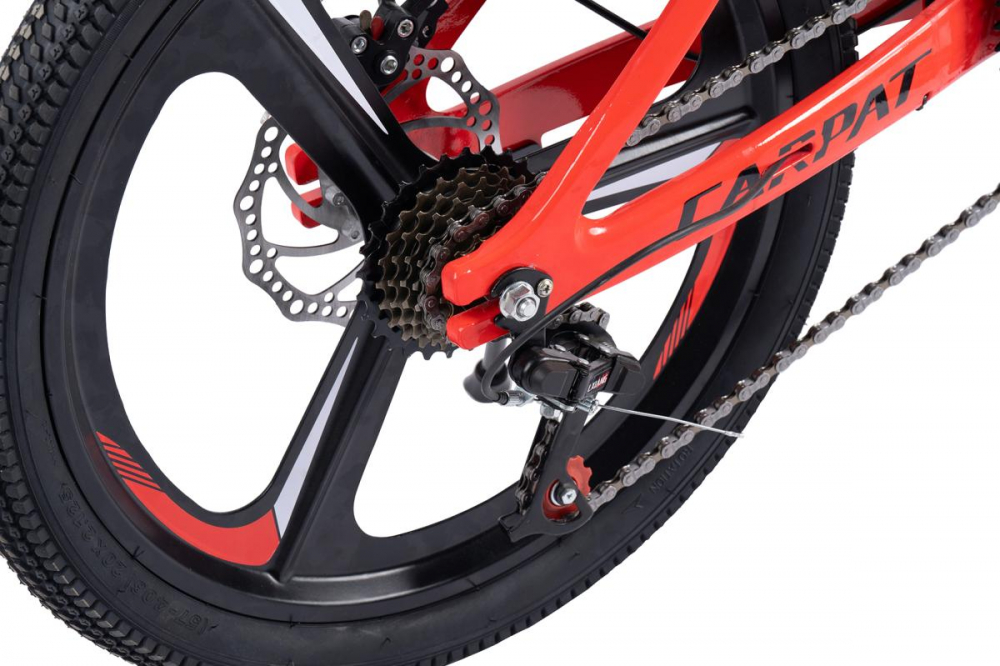 Bicicleta pentru copii MTB Carpat C20343A RosuNegru, roti 20 inch, cadru magneziu, frane disc, 7 viteze - 3