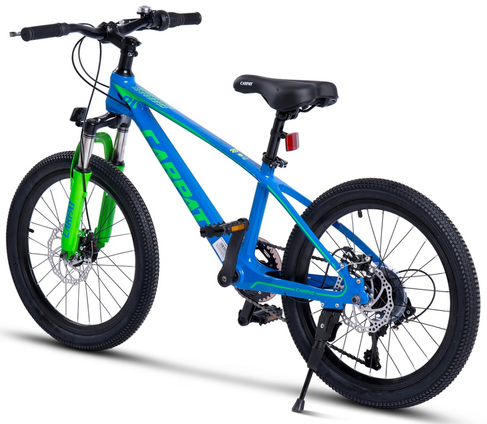 Bicicleta pentru copii MTB Carpat Hiro C20342A AlbastruVerde, 20 inch, inaltime utilizator 120-155 cm, greutate suportata 80 kg - 1