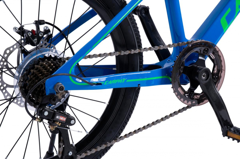 Bicicleta pentru copii MTB Carpat Hiro C20342A AlbastruVerde, 20 inch, inaltime utilizator 120-155 cm, greutate suportata 80 kg - 4