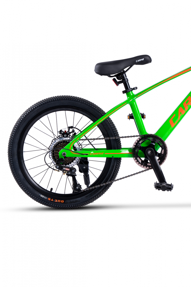 Bicicleta pentru copii MTB Carpat Hiro C20342A VerdePortocaliu, roti 20 inch, inaltime utilizator 120-155 cm, greutate suportata 80 kg - 2