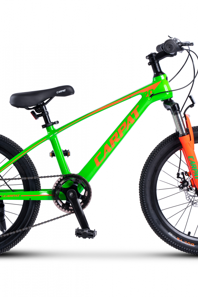 Bicicleta pentru copii MTB Carpat Hiro C20342A VerdePortocaliu, roti 20 inch, inaltime utilizator 120-155 cm, greutate suportata 80 kg - 3