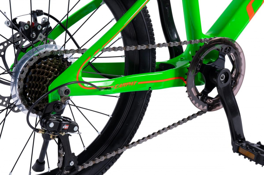 Bicicleta pentru copii MTB Carpat Hiro C20342A VerdePortocaliu, roti 20 inch, inaltime utilizator 120-155 cm, greutate suportata 80 kg - 4