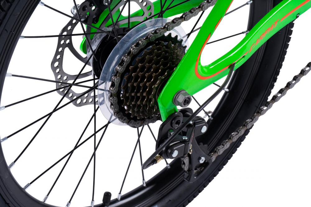 Bicicleta pentru copii MTB Carpat Hiro C20342A VerdePortocaliu, roti 20 inch, inaltime utilizator 120-155 cm, greutate suportata 80 kg - 5