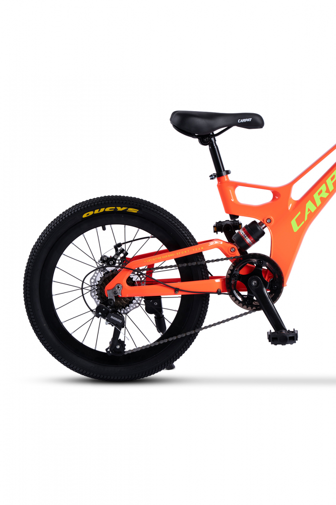 Bicicleta pentru copii MTB-FS Carpat C20344A PortocaliuVerde, roti 20, inaltime utilizator 120-155 cm, greutate suportata 80 kg - 2