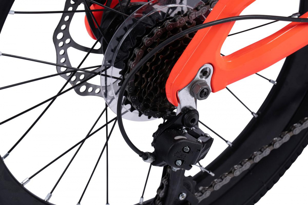 Bicicleta pentru copii MTB-FS Carpat C20344A PortocaliuVerde, roti 20, inaltime utilizator 120-155 cm, greutate suportata 80 kg - 4