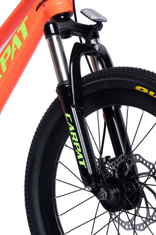 Bicicleta pentru copii MTB-FS Carpat C20344A PortocaliuVerde, roti 20, inaltime utilizator 120-155 cm, greutate suportata 80 kg - 6