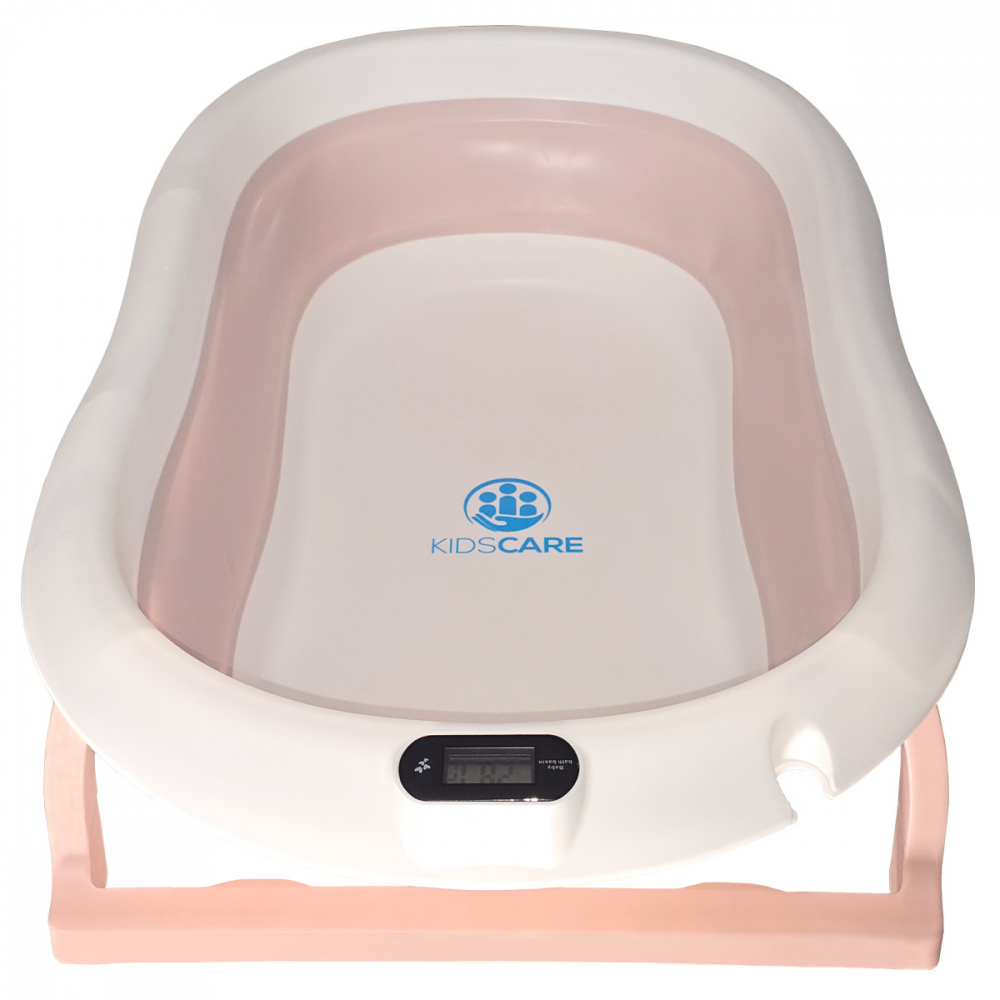 Cadita pliabila KidsCare Roz cu termometru, perna reductor, jucarii, protectie cap, cana pliabila - 1 | YEO