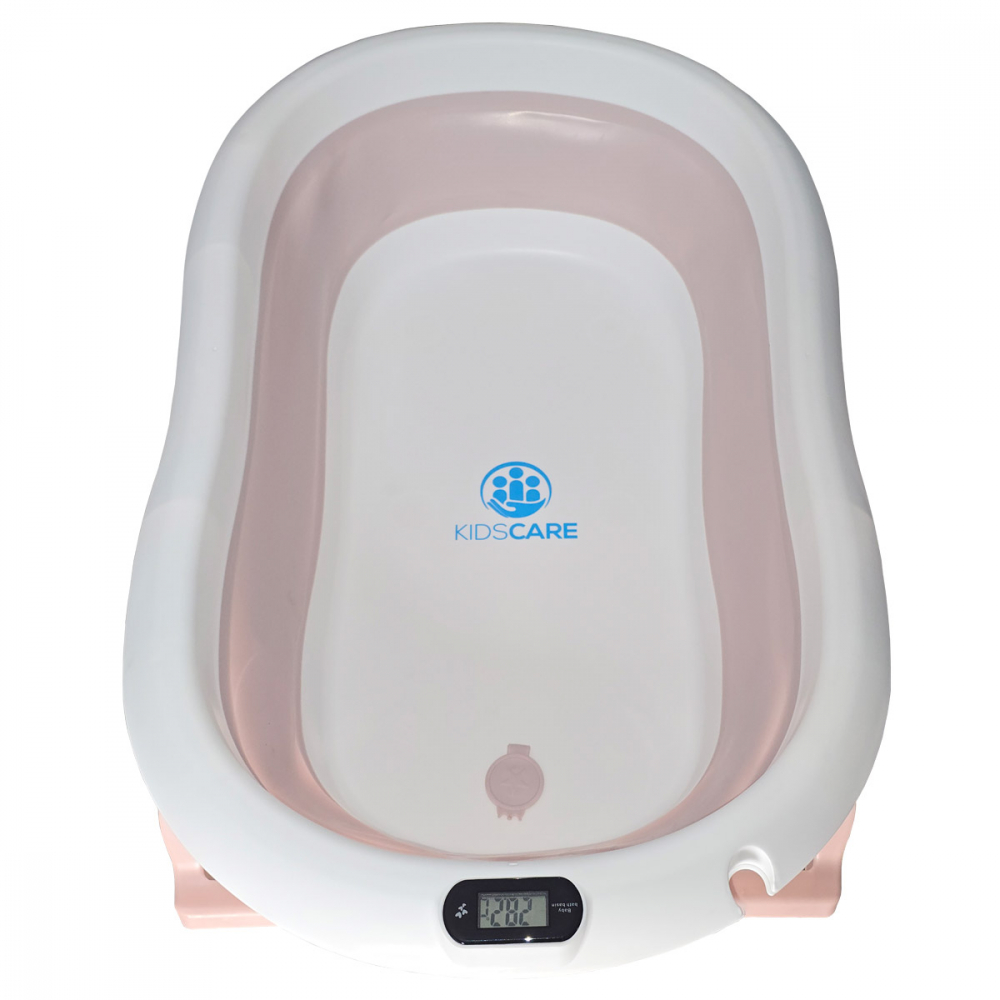 Cadita pliabila KidsCare Roz cu termometru, perna reductor, jucarii, protectie cap, cana pliabila - 2 | YEO