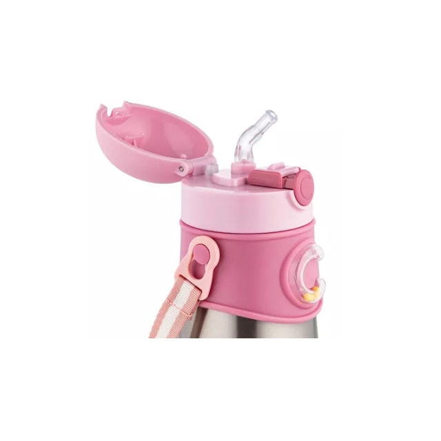 Cana termos cu pai Canpol Babies Roz, din silicon, 300 ml - 1 | YEO