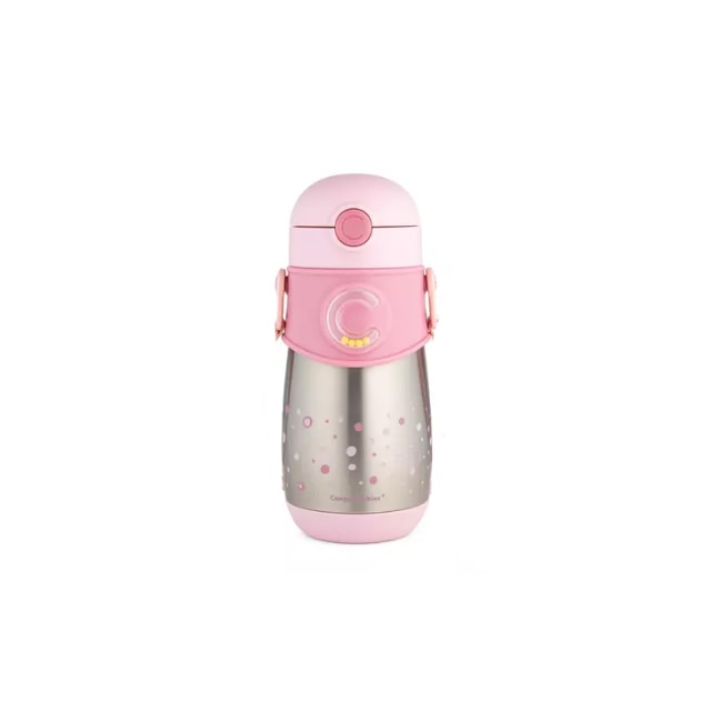 Cana termos cu pai Canpol Babies Roz, din silicon, 300 ml - 2 | YEO