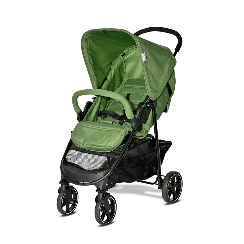 Carucior sport pentru copii Lorelli Rome Green Aspen 6 luni-3 ani cu spatar reglabil, bara frontala detasabila, suport picioare reglabil, greutate admisa 15 kg - 1