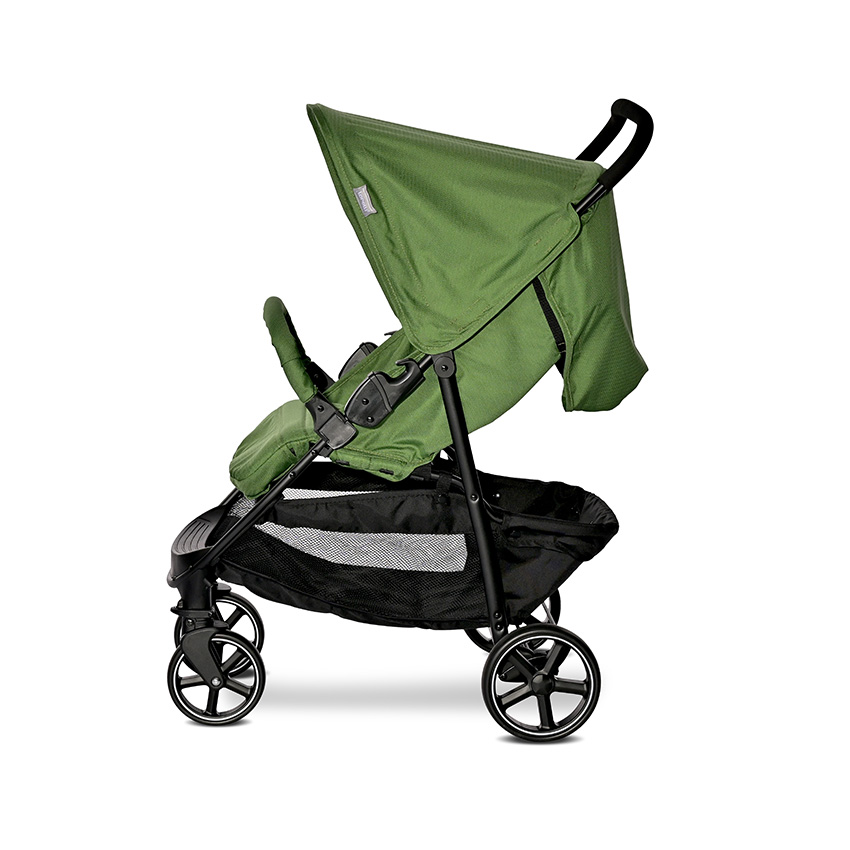 Carucior sport pentru copii Lorelli Rome Green Aspen 6 luni-3 ani cu spatar reglabil, bara frontala detasabila, suport picioare reglabil, greutate admisa 15 kg