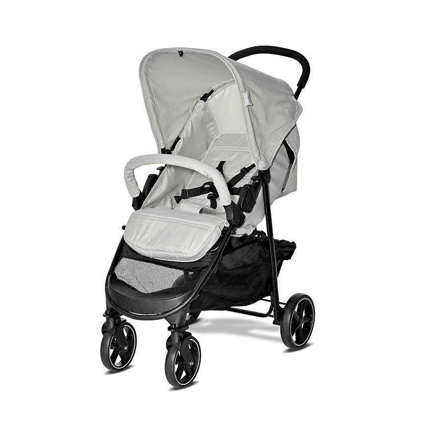 Carucior sport pentru copii Lorelli Rome Grey Ice 6 luni-3 ani cu spatar reglabil, bara frontala detasabila, suport picioare reglabil, greutate admisa 15 kg - 1