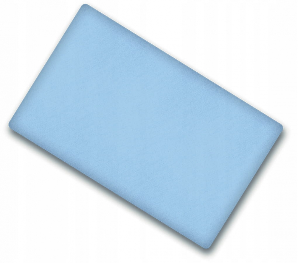 Cearceaf cu banda elastica pentru pat copii dimensiune 140 x 70 cm, 100 bumbac, BabyMam simply blue