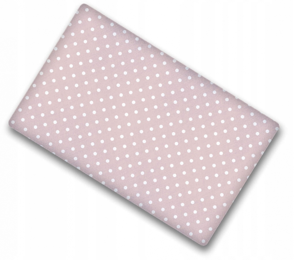 Cearceaf cu banda elastica pentru pat copii dimensiune 160x80 cm 100 bumbac, BabyMam pinkdots - 1