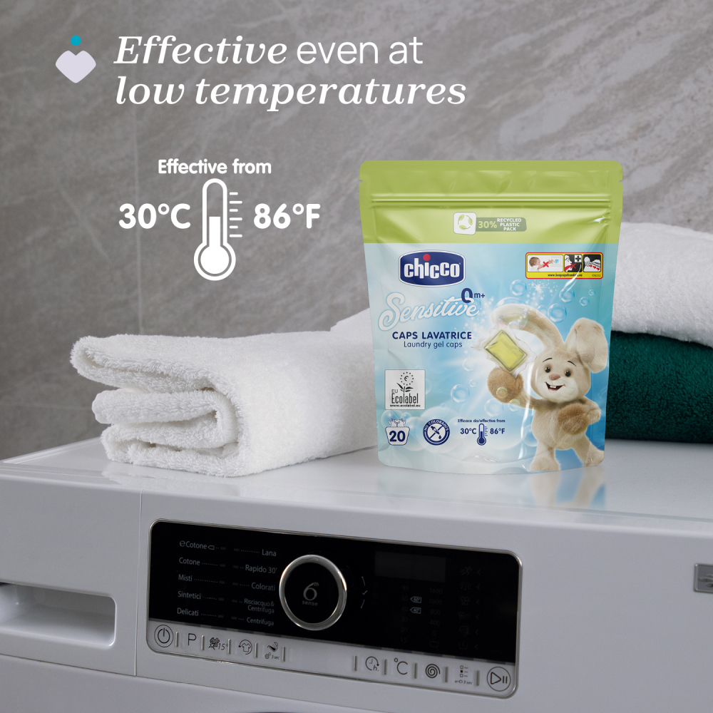 Detergent hipoalergenic Chicco Sensitive 20 capsule 0 luni+ - 3 | YEO