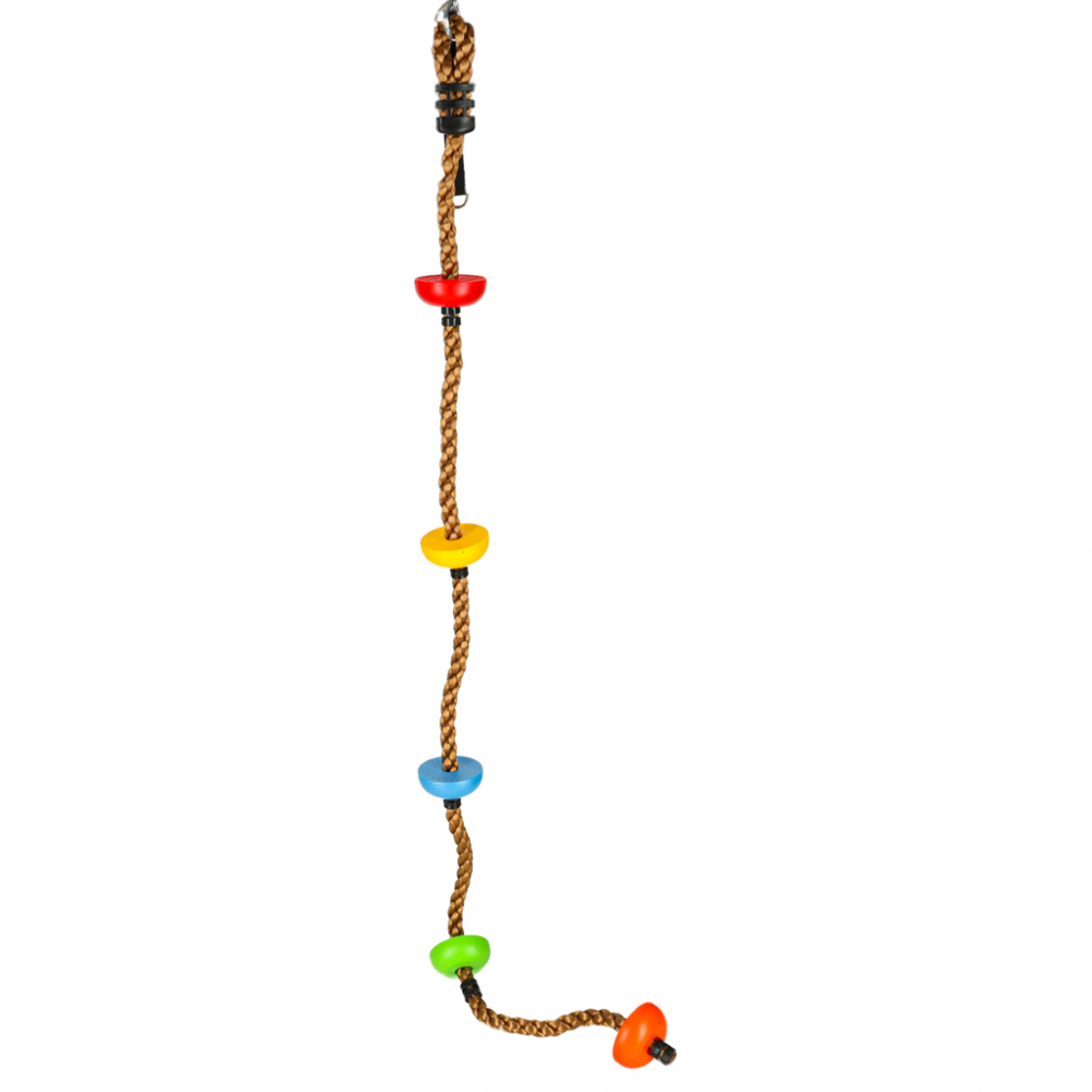 Franghie de catarat pentru copii cu 5 discuri antiderapante, carabiniera metalica pentru asamblare rapida, lungime totala 210 cm - 1 | YEO