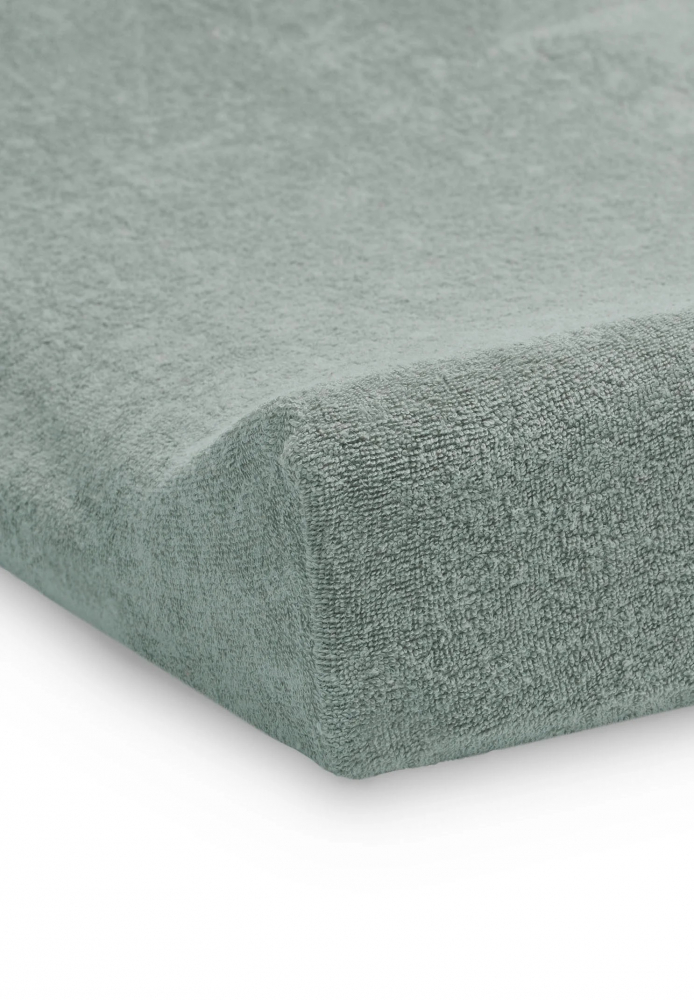 Husa de protectie pentru salteaua de infasat Bonjourbebe Hunter Mint, bumbac buclat,  cu elastic, 80x50 cm - 1 | YEO