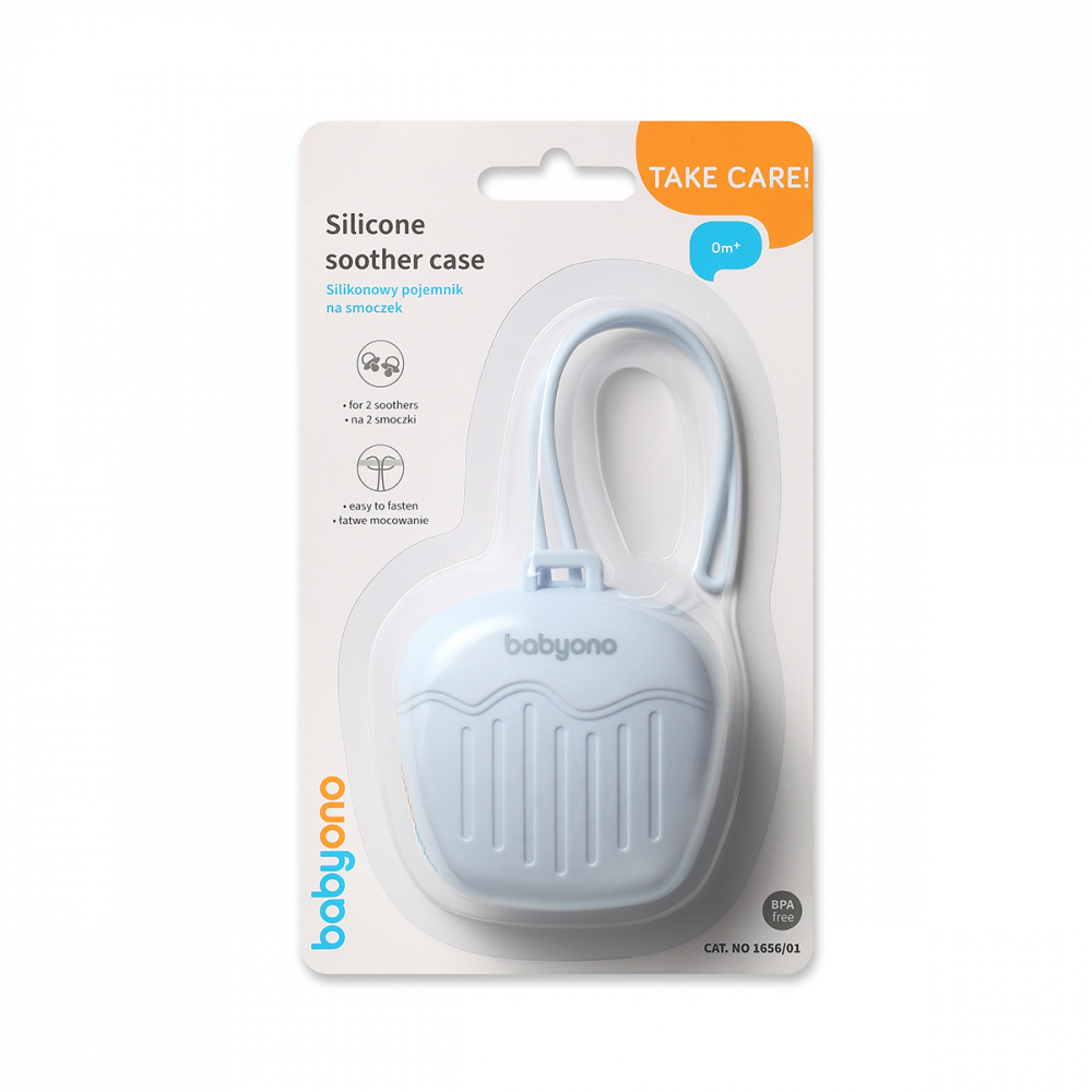 Husa de protectie din silicon Babyono Albastru pentru suzeta - 1 | YEO