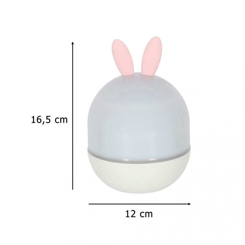 Lampa de veghe pentru copii Rabbit, dimensiune 12 x 16.5 cm, rotativa, cu telecomanda, 6 melodii tematice, lumina led si 6 seturi de folii interschimbabile - 3