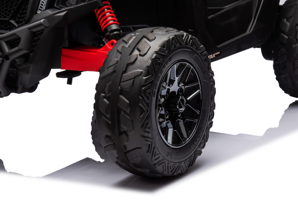 Masinuta electrica pentru copii Can Am  Marverick UTV kaki, 90w, acumulator 12V7Ah, deschidere usi, iluminare led, sistem audio bluetooth, usb, radio fm - 1