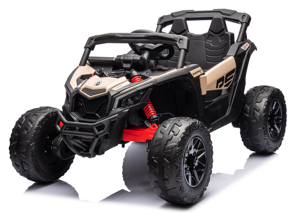 Masinuta electrica pentru copii Can Am  Marverick UTV kaki, 90w, acumulator 12V7Ah, deschidere usi, iluminare led, sistem audio bluetooth, usb, radio fm - 2
