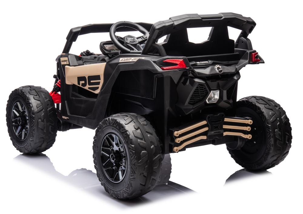 Masinuta electrica pentru copii Can Am  Marverick UTV kaki, 90w, acumulator 12V7Ah, deschidere usi, iluminare led, sistem audio bluetooth, usb, radio fm - 5