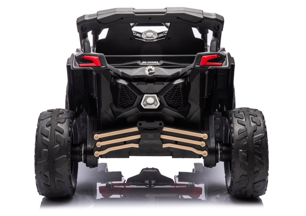 Masinuta electrica pentru copii Can Am  Marverick UTV kaki, 90w, acumulator 12V7Ah, deschidere usi, iluminare led, sistem audio bluetooth, usb, radio fm - 6