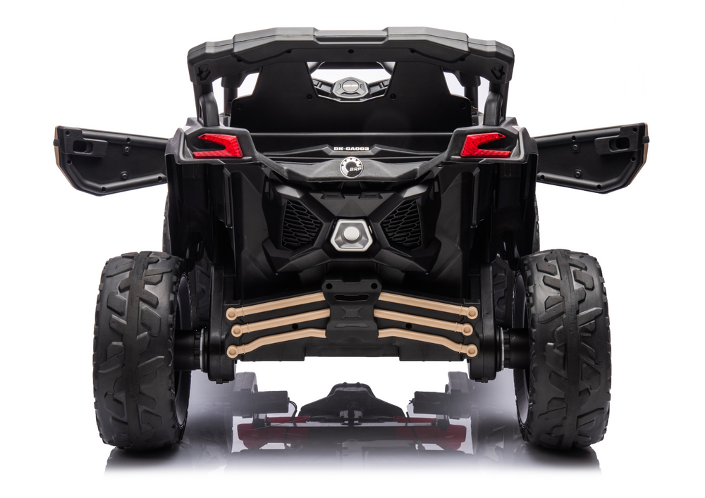 Masinuta electrica pentru copii Can Am  Marverick UTV kaki, 90w, acumulator 12V7Ah, deschidere usi, iluminare led, sistem audio bluetooth, usb, radio fm - 7