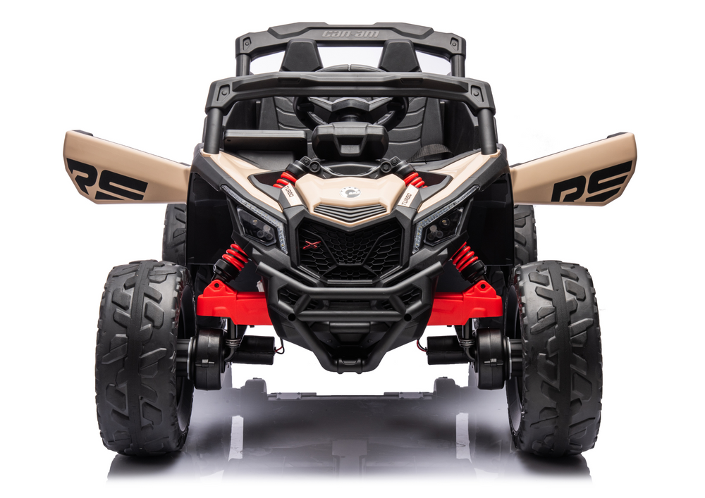 Masinuta electrica pentru copii Can Am  Marverick UTV kaki, 90w, acumulator 12V7Ah, deschidere usi, iluminare led, sistem audio bluetooth, usb, radio fm - 8