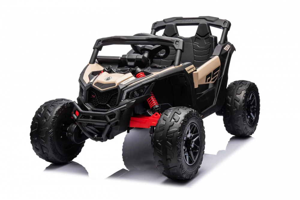 Masinuta electrica pentru copii Can Am  Marverick UTV kaki, 90w, acumulator 12V7Ah, deschidere usi, iluminare led, sistem audio bluetooth, usb, radio fm - 9