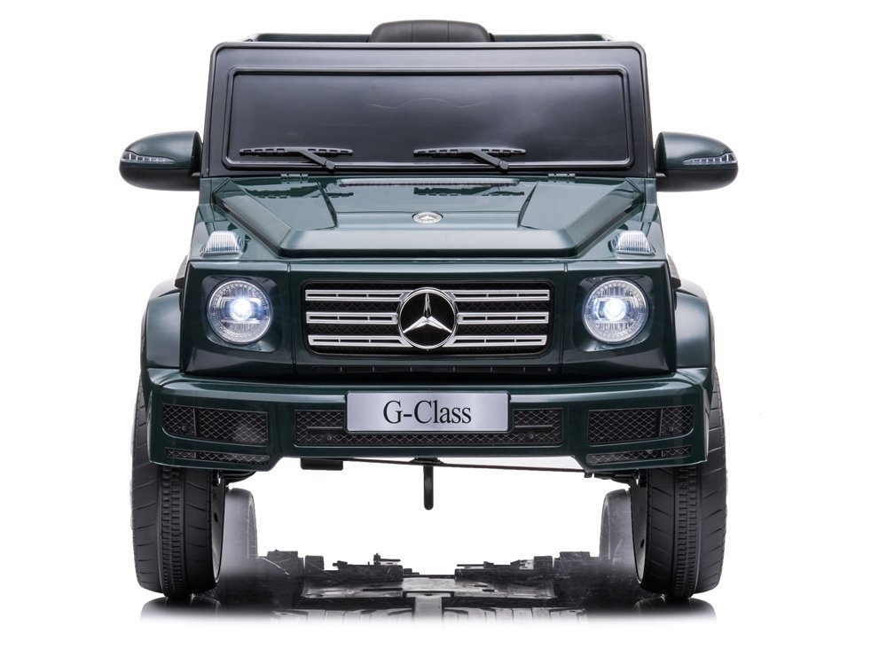 Masinuta electrica pentru copii Mercedes G500 green 12V, pornire la buton, motorizare 2x45W, usb, mp3, radio fm, faruri led - 5