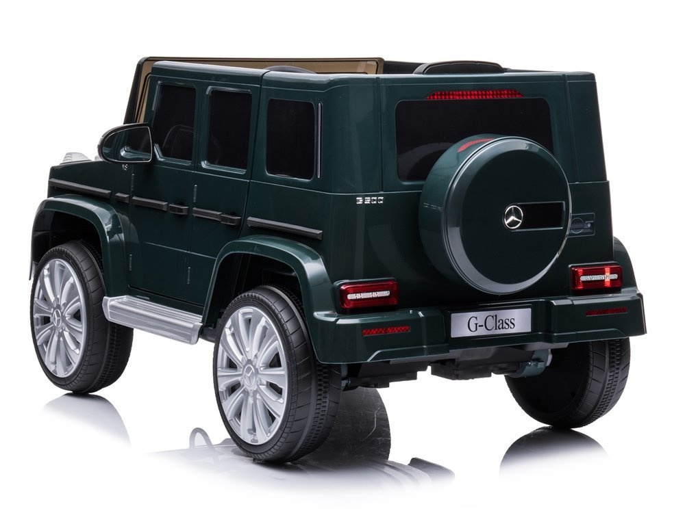 Masinuta electrica pentru copii Mercedes G500 green 12V, pornire la buton, motorizare 2x45W, usb, mp3, radio fm, faruri led - 7