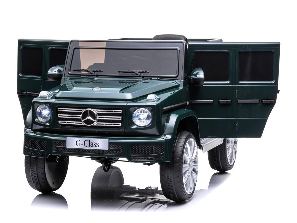 Masinuta electrica pentru copii Mercedes G500 green 12V, pornire la buton, motorizare 2x45W, usb, mp3, radio fm, faruri led - 9