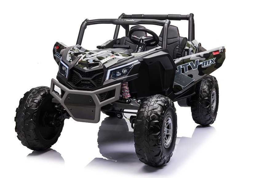 Masinuta electrica pentru copii Buggy Army 24V cu tractiune 4x4, transmisie automata cu 3 viteze, lumini led fataspate, intrare mp3, aux, usb, bluetooth, roti eva moi - 5