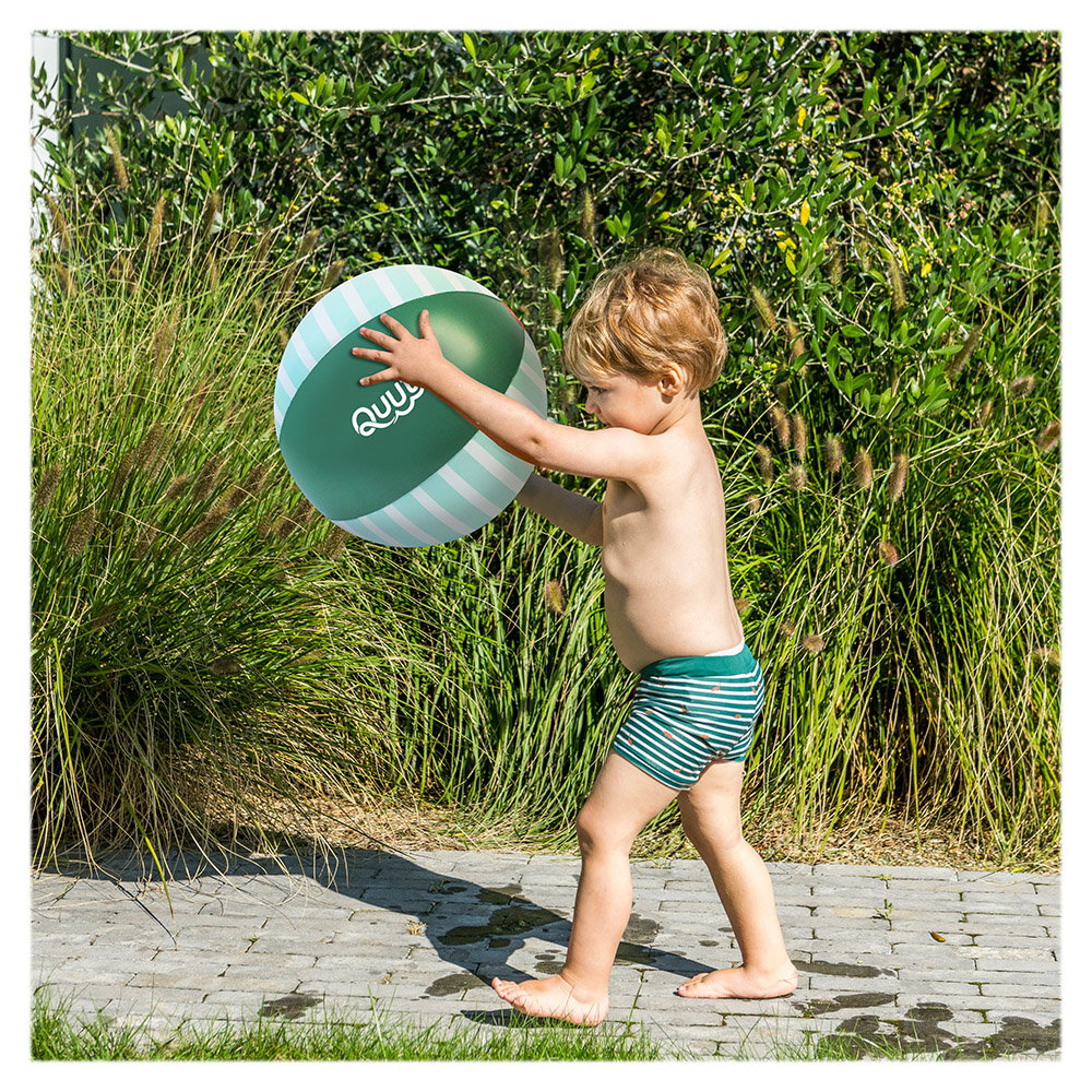 Minge gonflabila de plaja pentru copii, Quut Toys, culoare verde