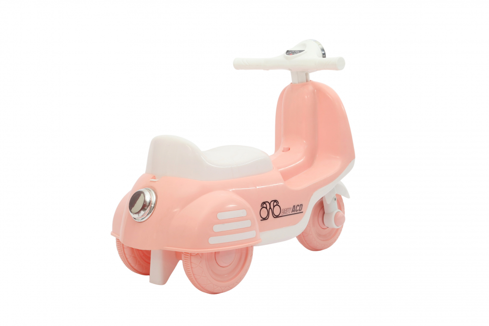 Motocicleta RideON fara pedale pentru copii Nichiduta BabyRide Pink cu far lumina LED, muzica, sezut ergonomic cu spatiu depozitare, sistem de siguranta antirasturnare - 2