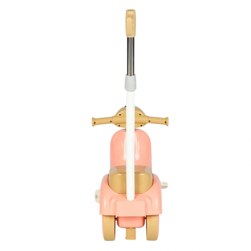 Motocicleta cu pedale pentru copii Nichiduta 3in1 Fast Pink cu maner parental detasabil,far cu lumina LED,muzica,spatiu de depozitare,structura stabila,sistem antirasturnare,roti rezistente,unghi de viraj limitat - 1
