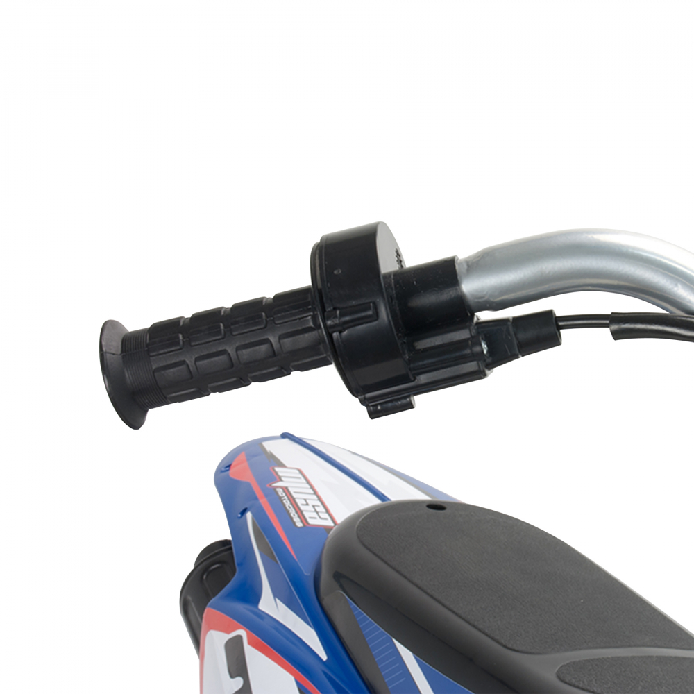 Motocicleta electrica pentru copii Injusa X-Treme Blue Fighter 24V pentru orice tip de teren, roti gonflabile, 6 ani+ - 3