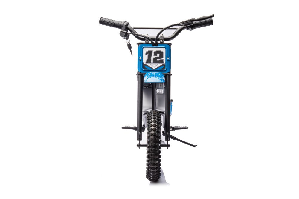 Motocicleta electrica pentru copii A9901 Blue cu suspensii, roti pneumatice, motor de 350W, baterie de 2x18V9Ah, viteza 8-15 kmh, franare automata la eliberarea pedalei de acceleratie - 9