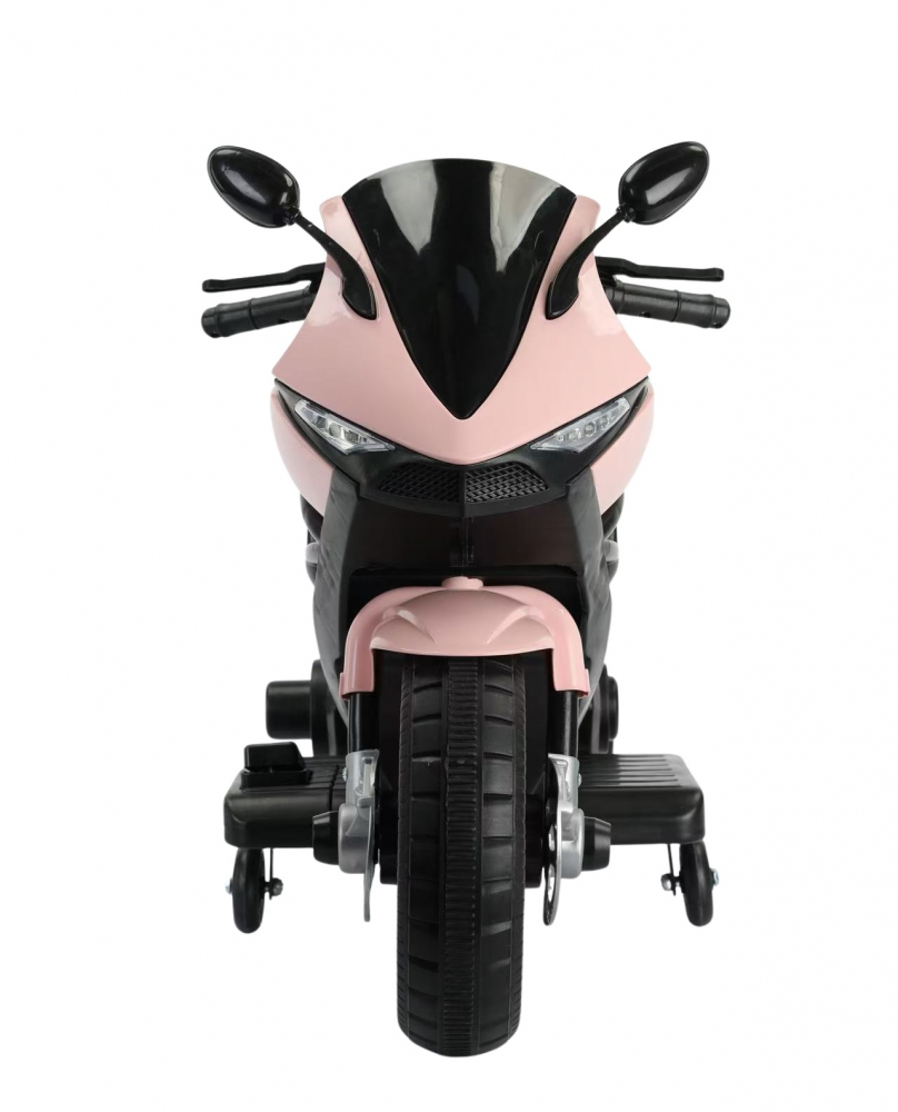 Motocicleta electrica pentru copii Nichiduta Storm Pink motor 38w,scaun confortabil din piele ecologica,roti ajutatoare,oglinzi retrovizoare,lumini LED,muzica,pornire la buton,suport picioare,manere ergonomice - 1
