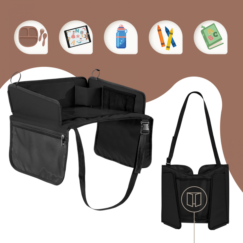 Organizator tavita de calatorie pentru scaun auto Sipo Negru - 2