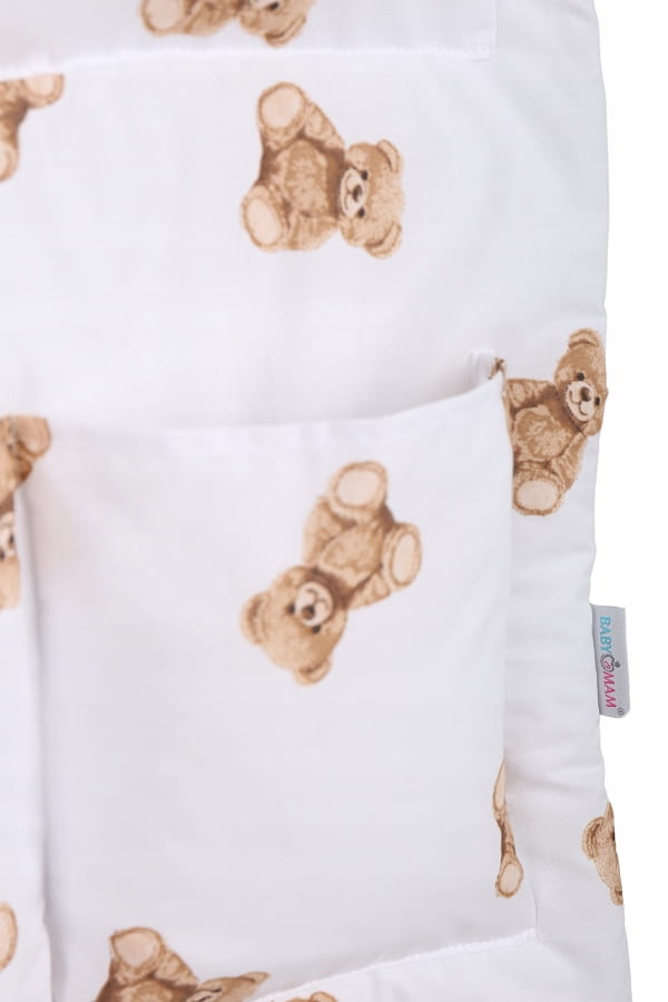 Organizator pentru patut copii BabyMam cu 6 buzunare spatioase, fixare rapida cu velcro, dimensiune 60 x 60cm, Teddybears - 4