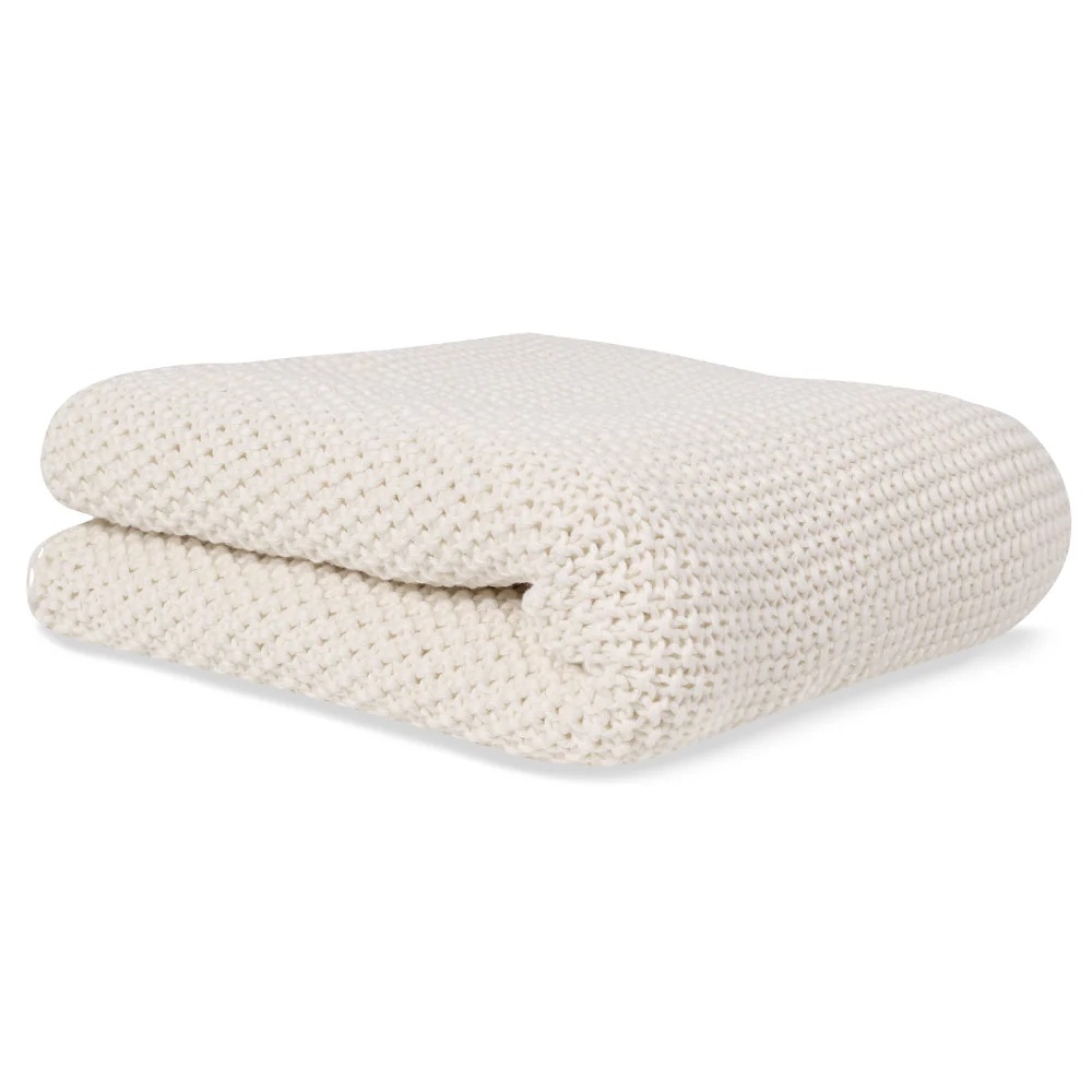 Paturica din bumbac organic 70x90 cm Mint Beige - 1