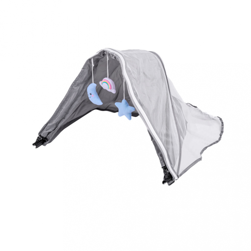 Patut de calatorie multifunctional pentru copii, pliabil, pe doua nivele, cadru stabil din aluminiu, accesorii incluse, cu saltea 60 x 120 x 1cm si geanta de depozitare inclusa - 3