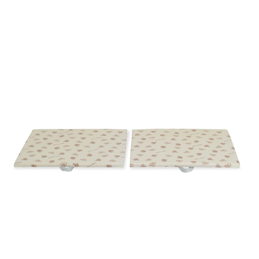 Patut pliabil din lemn pentru copii Cangaroo Nova 124.5x65x86 cm, somiera reglabila pe 3 nivele de inaltime, 4 roti cu sistem de blocare, materiale si vopsele sigure - 3