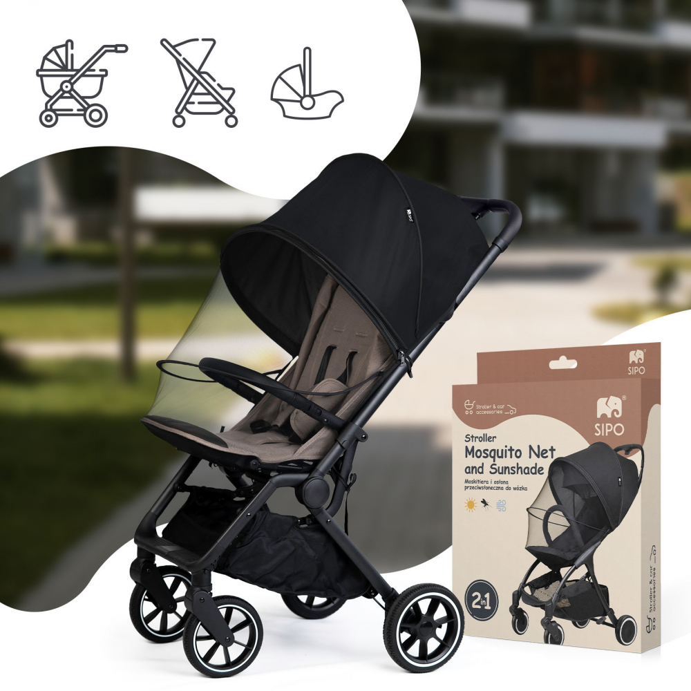 Plasa de insecte 2 in 1 cu parasolar inclus Sipo - 1