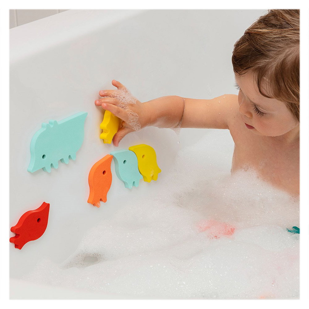 Puzzle de baie pentru copii, set 10 piese, Parada animalelor, Quut Toys - 1 | YEO