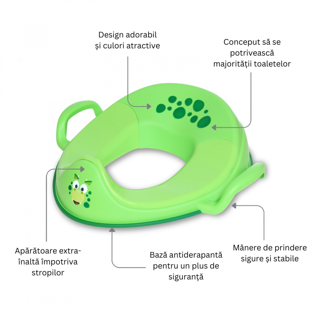 Reductor cu manere pentru toaleta My Trainer Seat Dino - 3 | YEO