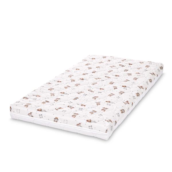 Saltea pentru patut Lorelli Havana Bear and Pilow Beige 110x62x10 cm cocos si spuma elastica